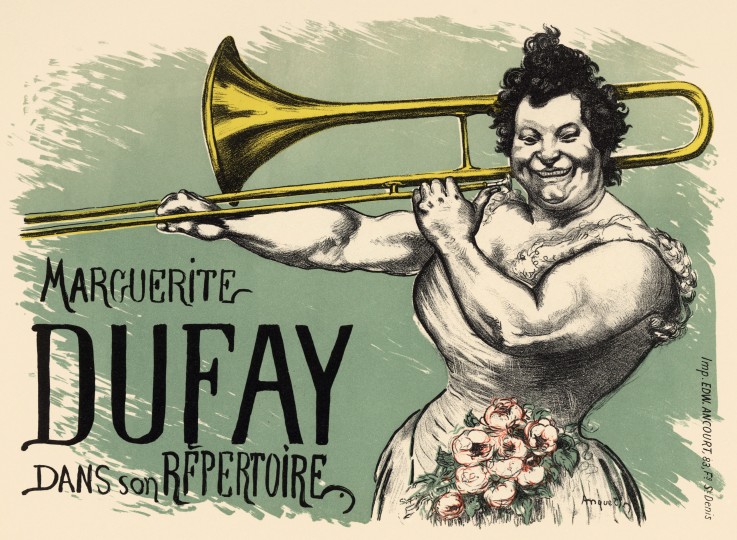 Marguerite Dufay Trombone (Poster) van Louis Anquetin