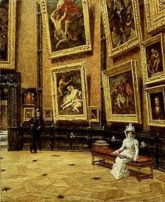 Im Louvre van Louis Beroud