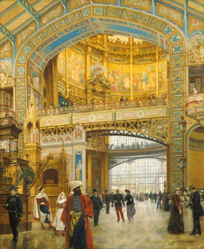 The Central Dome of the Universal Exhibition of 1889 van Louis Beroud