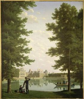 Napoleon I (1769-1821) and Marie-Louise (1791-1847) on the Carp Pond at Fontainebleau