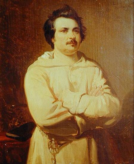 Honore de Balzac (1799-1850) in his Monk's Habit van Louis Boulanger