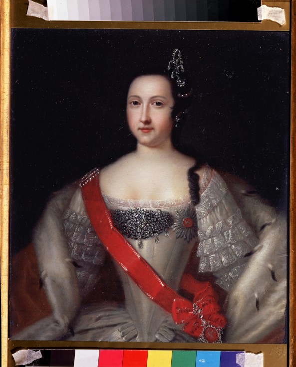 Portrait of Princess Anna Leopoldovna (1718-1746), tsar's Ivan VI mother van Louis Caravaque