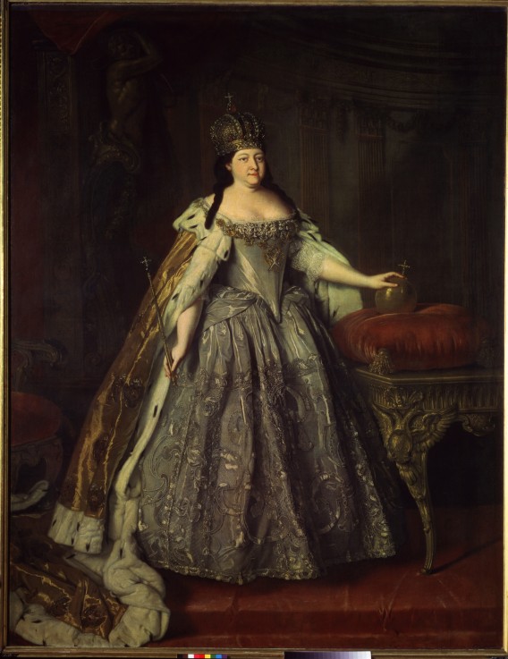 Portrait of Empress Anna Ioannovna (1693-1740) van Louis Caravaque