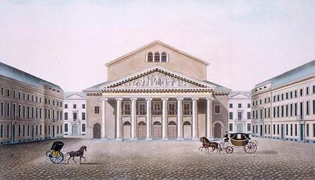 Theatre Royal, Brussels, from 'Choix des Monuments, Edifices et Maisons les plus remarquables du Roy van Louis Damesme