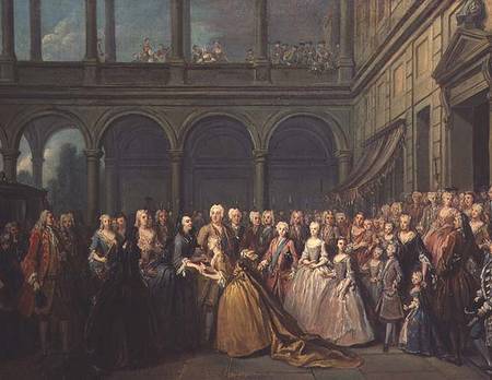 The Meeting at Neuhaus in Bohemia van Louis de Silvestre