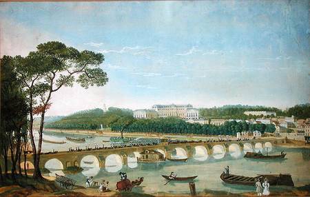 Visit of the King and Queen of Naples to the Chateau de Saint-Cloud van Louis Ducis