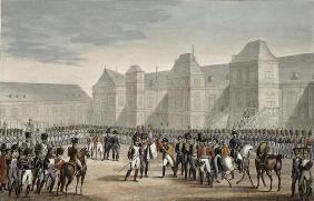 The Abdication of Napoleon and his Departure from Fontainebleau for the Island of Elba, 20 April 181