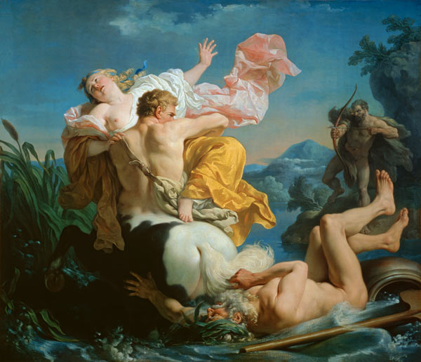 The Abduction of Deianeira by the Centaur Nessus van Louis François Lagrenée