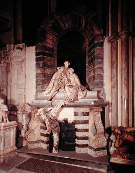Tomb of Sir Joseph and Lady Elizabeth Nightingale (d.1731) van Louis-Francois Roubillac
