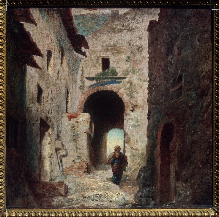 The Moorish gate van Louis Gabriel Eugène Isabey