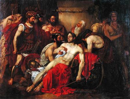The Death of Epaminondas (c.418-362 BC) van Louis Gallait