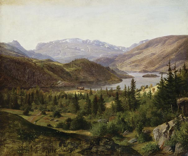 Hjelle in Valders, Tile Fjord van Louis Gurlitt