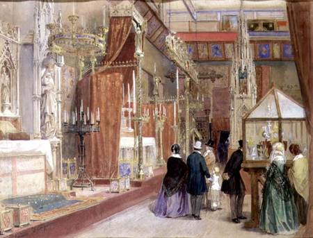 The Medieval Court of the Great Exhibition of 1851 van Louis Haghe