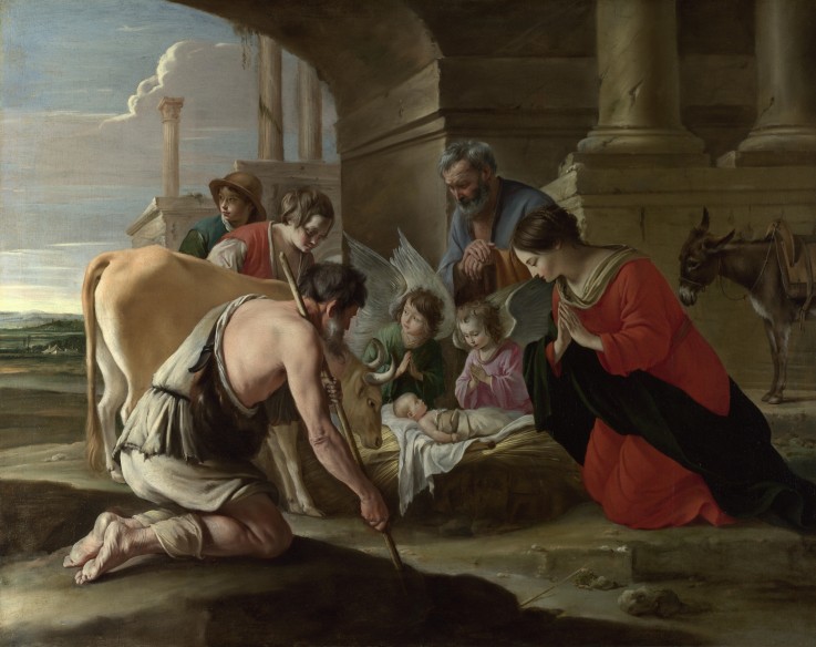 The Adoration of the Shepherds van Louis Le Nain