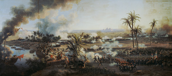 Battle of the Pyramids, 21st July 1798 van Louis Lejeune