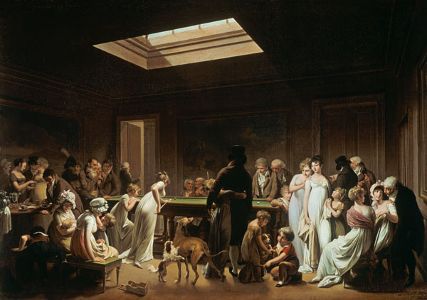 Im Billard-Salon van Louis-Léopold Boilly