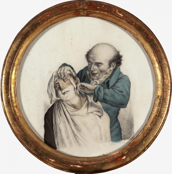Skilful barber van Louis-Léopold Boilly