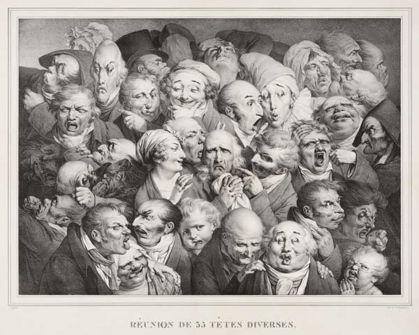 Group of Thirty-Five Heads van Louis-Léopold Boilly