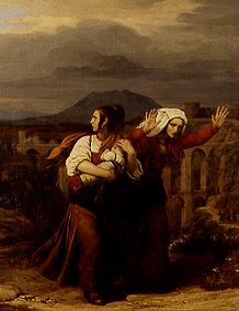 Römische Bäuerinnen auf der Flucht. van Louis Leopold Robert