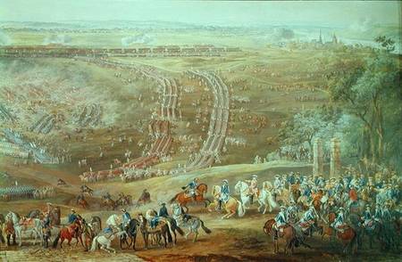 The Battle of Fontenoy van Louis Nicolas van Blarenberghe