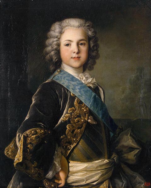 Portrait of Louis, Grand Dauphin of France van Louis Tocqué