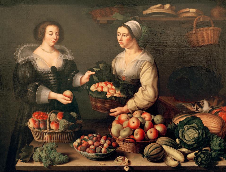 Die Früchteund Gemüseverkäuferin van Louise Moillon
