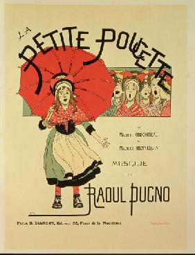 Reproduction of a poster advertising the operetta 'La Petite Poucette'