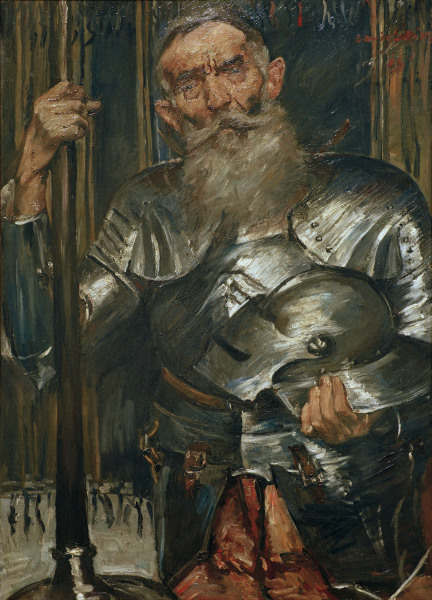 Old man in knights armour van Lovis Corinth