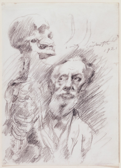 Anatomist with skelleton van Lovis Corinth