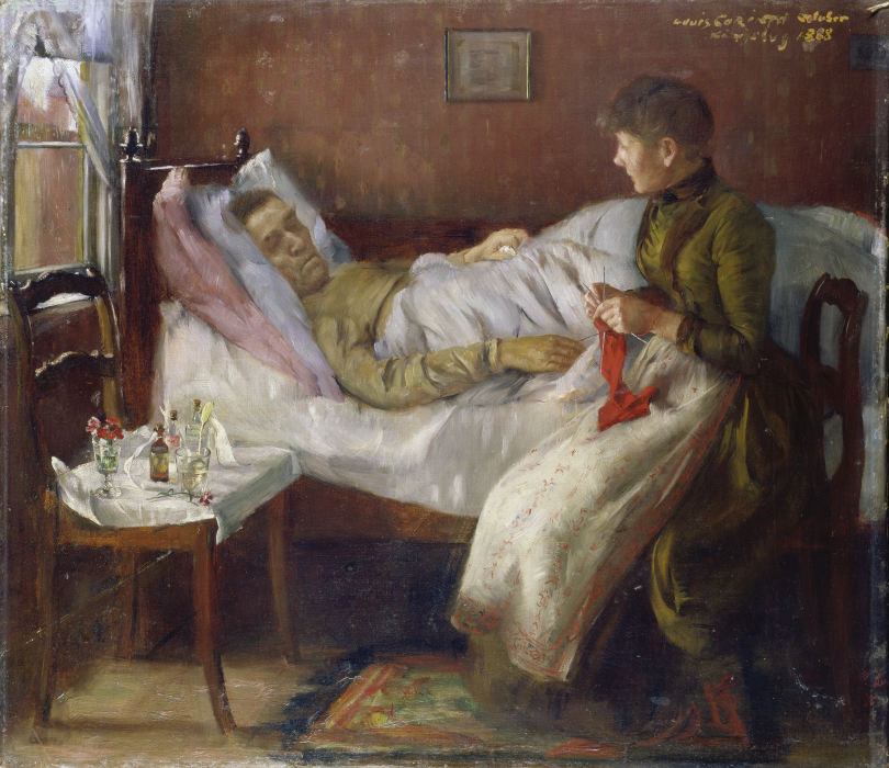 The Artist’s Father in his Sickbed van Lovis Corinth
