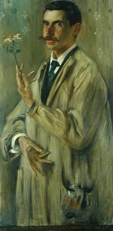 Portrait of Otto Eckmann (1865-1902) van Lovis Corinth