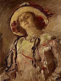 Wilhelmine mit gelbem Hut.