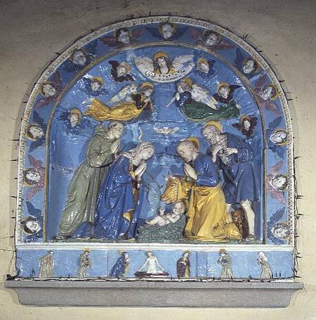 The Nativity, relief van Luca  della Robbia