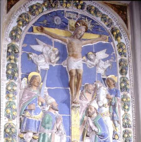 Crucifixion, bas relief van Luca Della Robbia