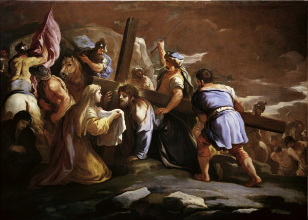 L.Giordano, Carrying the Cross van Luca Giordano
