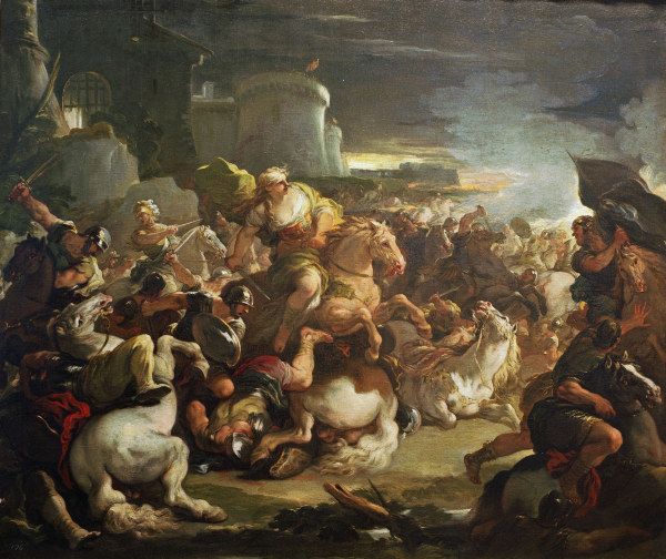 Semiramis in Battle / Giordano van Luca Giordano