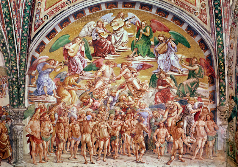 The Calling of the Chosen to Heaven (see also 136323) van Luca Signorelli