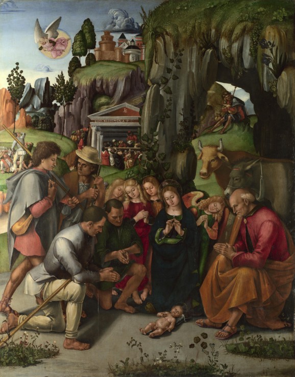 The Adoration of the Shepherds van Luca Signorelli