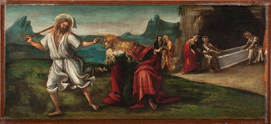 The Resurrected Christ appearing to St. Magdalene van Luca Signorelli