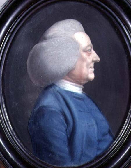 Portrait of a man wearing a Blue Coat van Lucas Bateman
