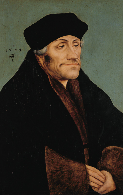 Bildnis des Erasmus von Rotterdam. van Lucas Cranach (de oude)