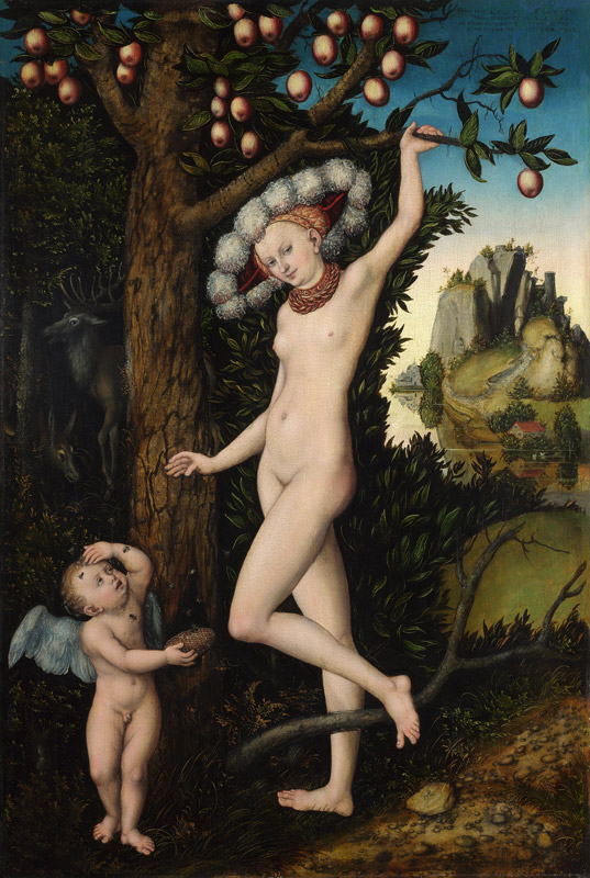 Cupid complaining to Venus van Lucas Cranach (de oude)