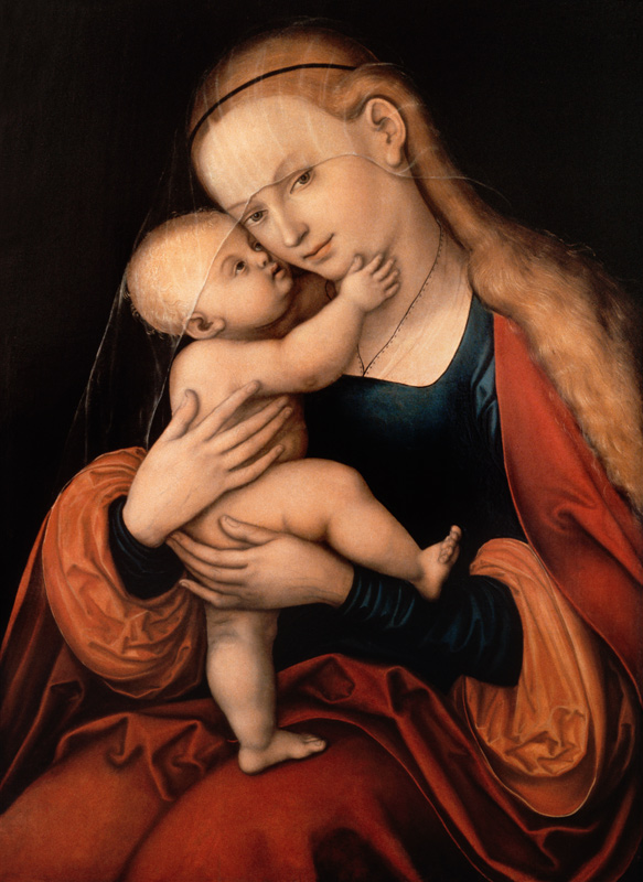 Madonna mit Kind (Passauer Gnadenbild) van Lucas Cranach (de oude)