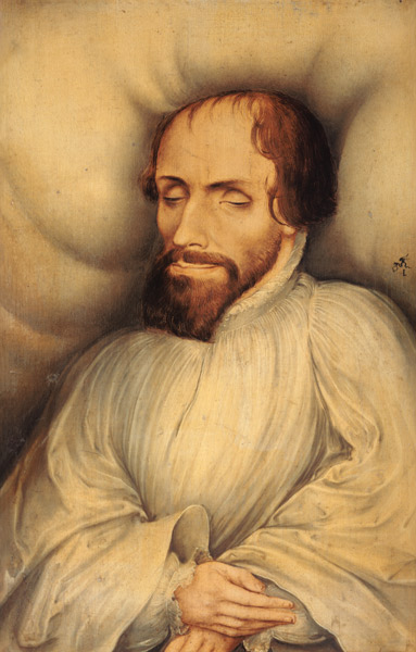 Philipp Melanchton auf dem Totenbett. van Lucas Cranach (de oude)