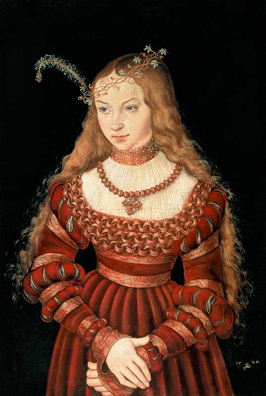 Prinzessin Sibylle von Cleve als Braut van Lucas Cranach (de oude)