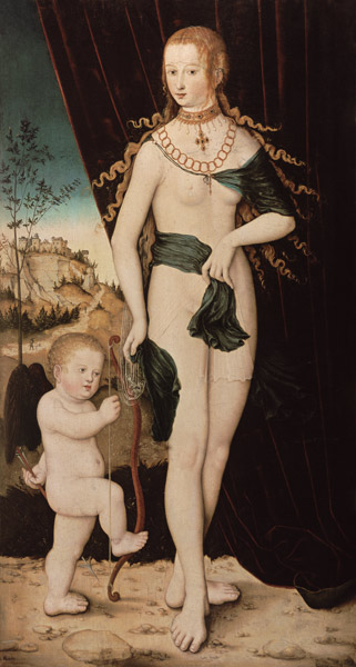 Venus und Cupido. van Lucas Cranach (de oude)