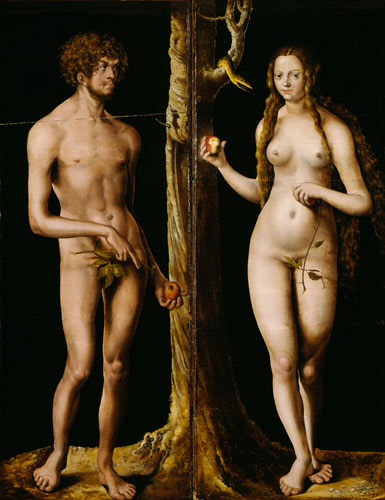 Adam and Eve van Lucas Cranach (de oude)