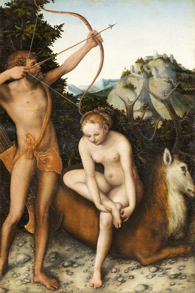 Apollo and Diana van Lucas Cranach (de oude)
