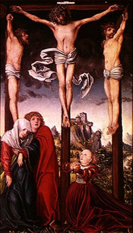 Christ on the Cross van Lucas Cranach (de oude)