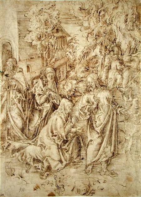 Christ taking leave of his Mother van Lucas Cranach (de oude)